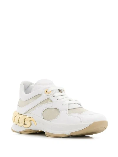 Shop Casadei Chunky Sneakers - White