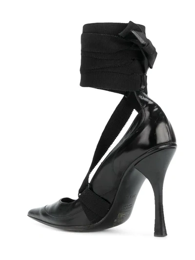 Pre-owned Gucci 2000s Ankle Wrapped Pumps In Black
