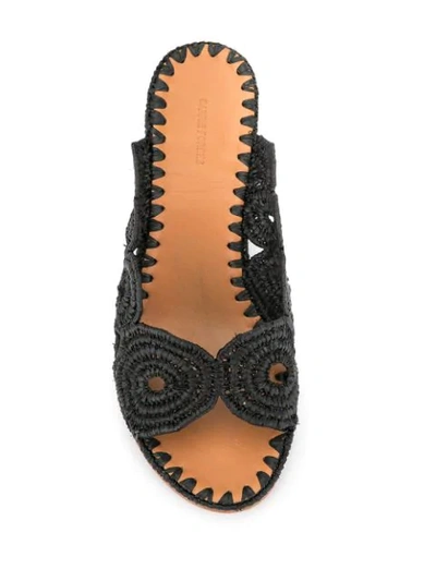 Shop Carrie Forbes Ayoub Raffia Mules In Black