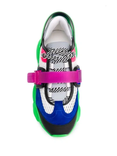 Shop Moschino Fluo Teddy Sneakers In Green