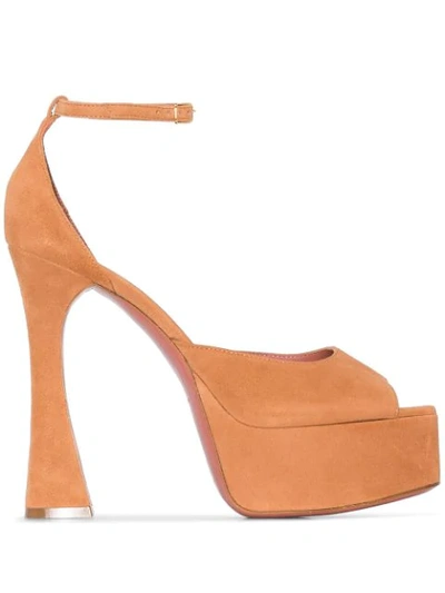 Shop Amina Muaddi X Browns Bianca 140mm Platform Sandals
