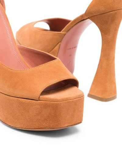 Shop Amina Muaddi X Browns Bianca 140mm Platform Sandals