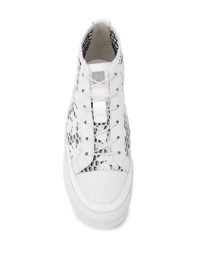 Shop Hogl Flowery Sneakers In White