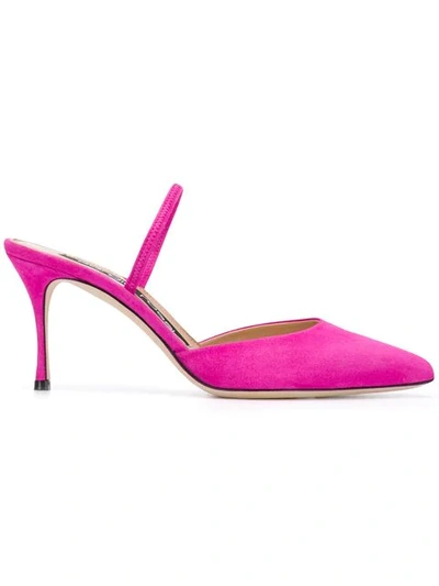 Shop Sergio Rossi Godiva Slingbacks In Pink