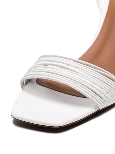 Shop Neous White Rossi 55 Leather Slingback Sandals