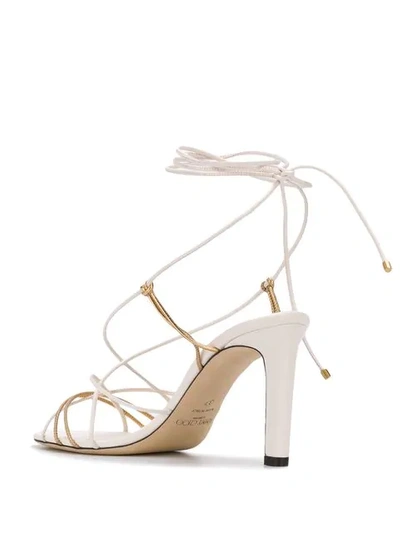 Shop Jimmy Choo Tao 85 Sandals In Neutrals