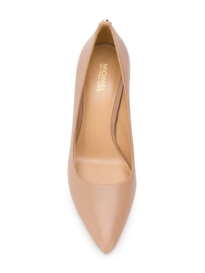 Shop Michael Kors Pointed Toe Pumps In Neutrals