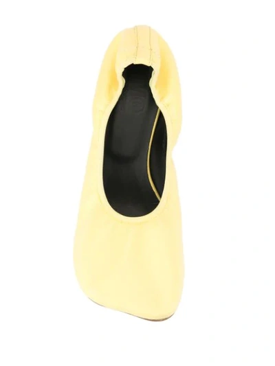 Shop Mm6 Maison Margiela Contrast-heel Pumps In Yellow