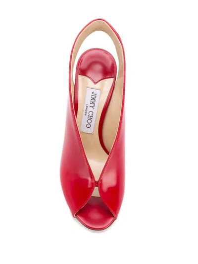 Shop Jimmy Choo Shar 85 Sandals In Red