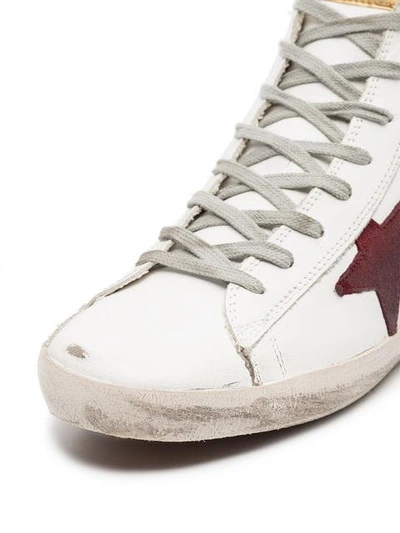 Shop Golden Goose Francy Leather Hi-top Sneakers In White