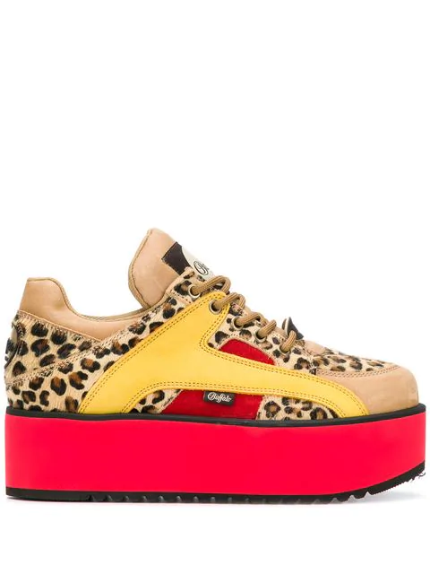 leopard print buffalo trainers
