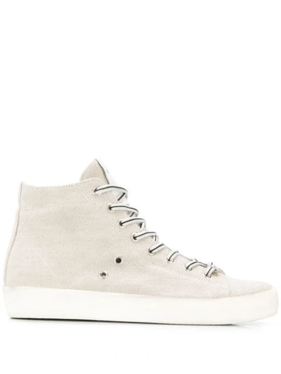 Shop Leather Crown Lc Classic Sneakers In Neutrals