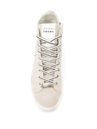 Shop Leather Crown Lc Classic Sneakers In Neutrals