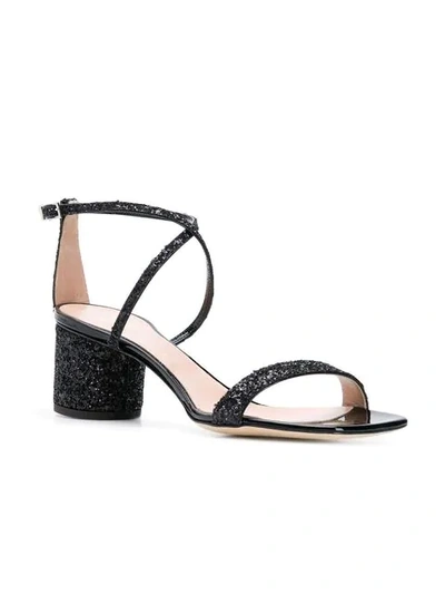 Shop Giuseppe Zanotti Tara Glitter Sandals In Black