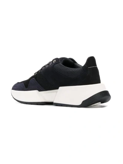 Shop Mm6 Maison Margiela Panelled Chunky Sneakers In Black