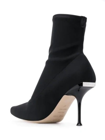 Shop Sergio Rossi Stiletto Sock Boots In Black