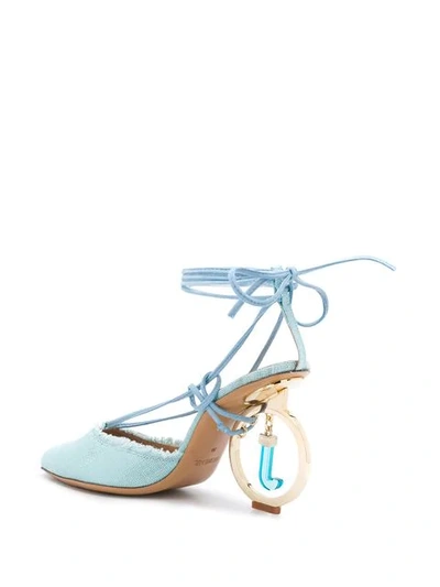 Shop Jacquemus J Charm Heel Pumps In Lightblue