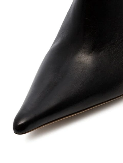 Shop Rejina Pyo Black Yasmin Carved Heel Mules In  Black