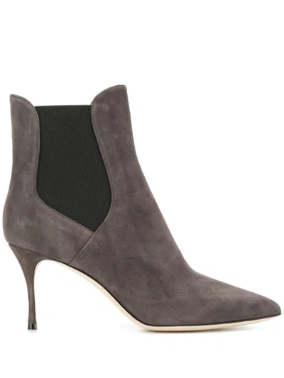 Shop Sergio Rossi Godiva Boots In Grey