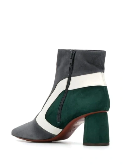Shop Chie Mihara Panelled Ankle Boots In Grey