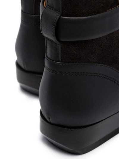 Shop Chloé Rylee Buckle-strap Ankle Boots In Black