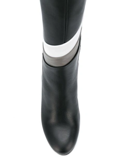 Shop Paloma Barceló Striped Knee-length Boots - Black