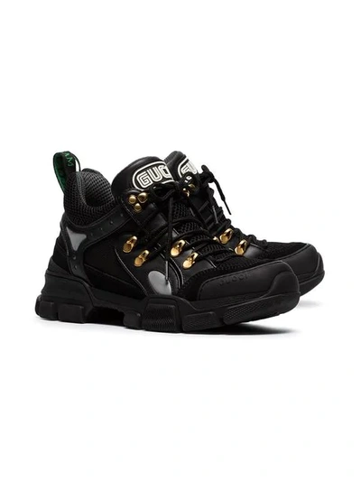 Shop Gucci Flashtrek Sneakers - Black