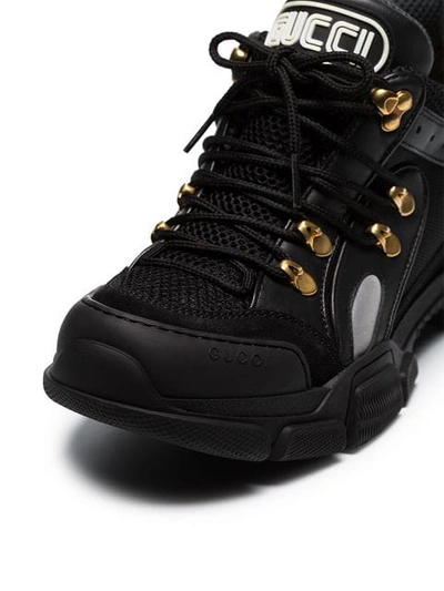 Shop Gucci Flashtrek Sneakers - Black