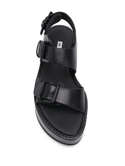 Shop Ann Demeulemeester Vacchetta Platform Sandals In Black