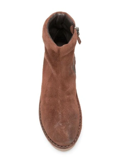 Shop Marsèll Flat Ankle Boots In Brown