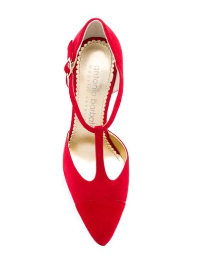 Shop Antonio Barbato T-bar Strap Pumps In Red