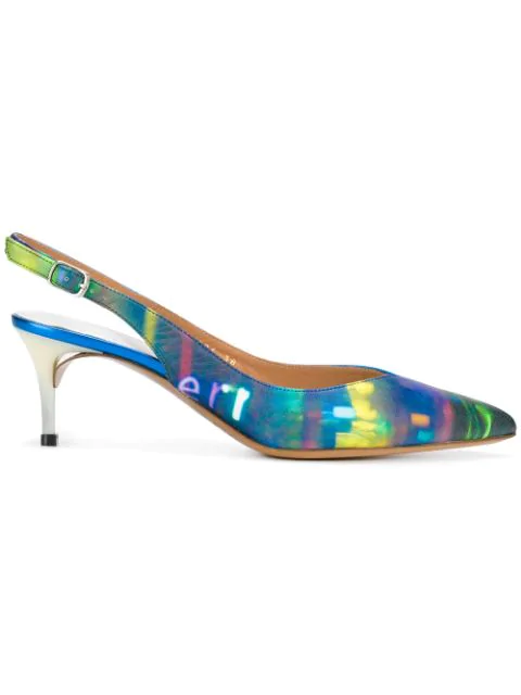 yellow slingback pumps