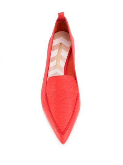 Shop Nicholas Kirkwood Pointed Tip Loafers - Red