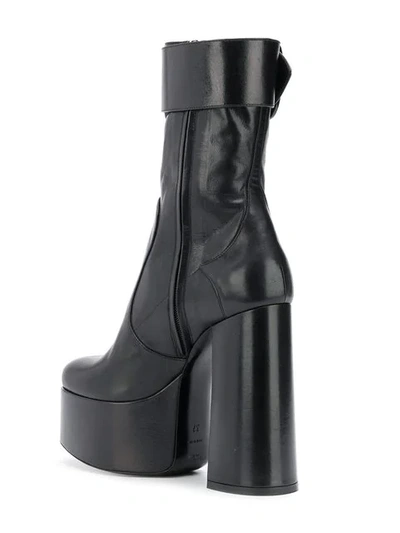 Shop Saint Laurent Billy Platform Boots In Black