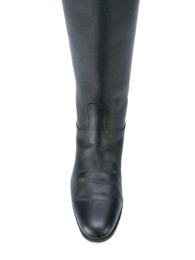 Pre-owned Hermes  Riding Style Boots In Black