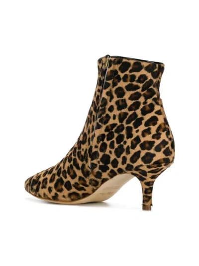 Shop Polly Plume Leopard Ankle Boots In Neutrals