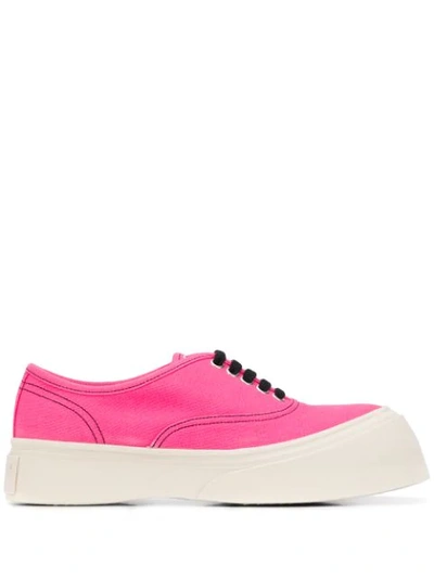 Shop Marni Platform Sole Sneakers In Pink