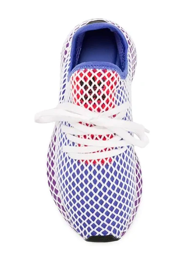 Shop Adidas Originals Deerupt Run Sneakers In Blue