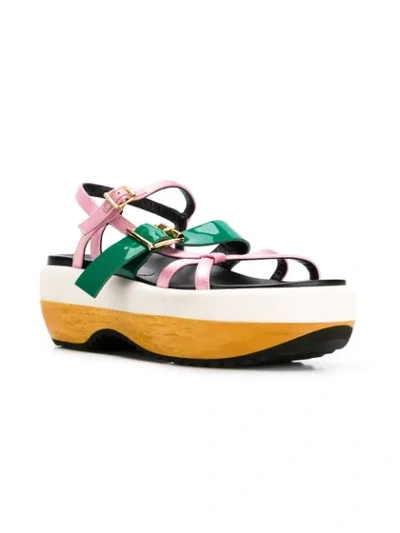 Shop Marni Platform Sandals In Pink