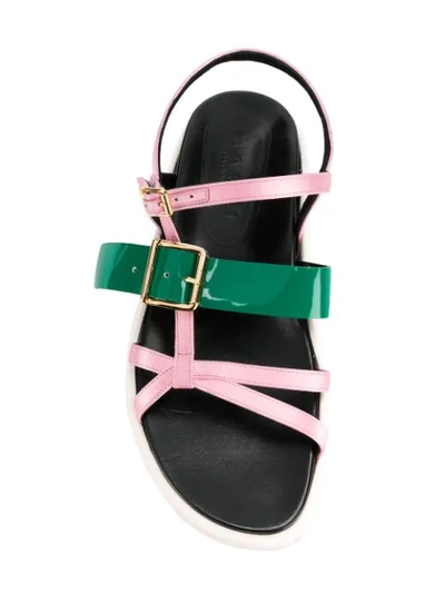 Shop Marni Platform Sandals In Pink