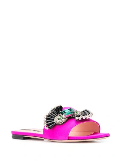 Shop Rochas Fuxia Pink Flat Sandal