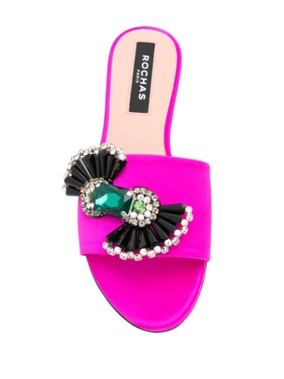 Shop Rochas Fuxia Pink Flat Sandal