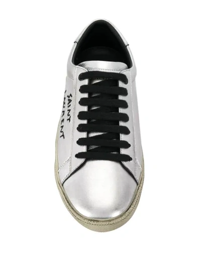 Shop Saint Laurent Court Classic Sl/06 Sneakers In Silver