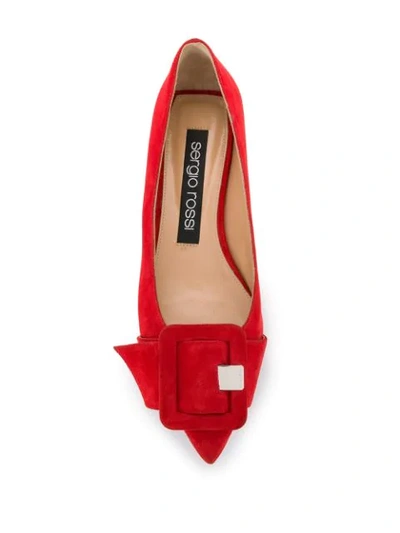 Shop Sergio Rossi Milano Mia Ballerinas In Red