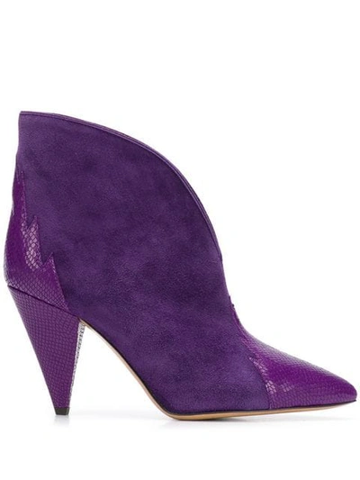 Shop Isabel Marant Archee Ankle Boots In Purple