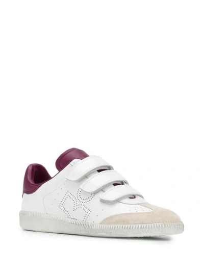 ISABEL MARANT TOUCH-STRAP SNEAKERS - 白色