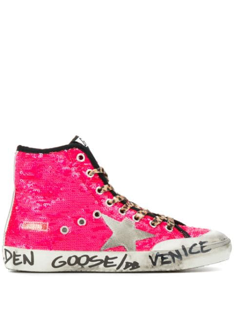 Golden Goose Francy Hi-top Sneakers In Pink |