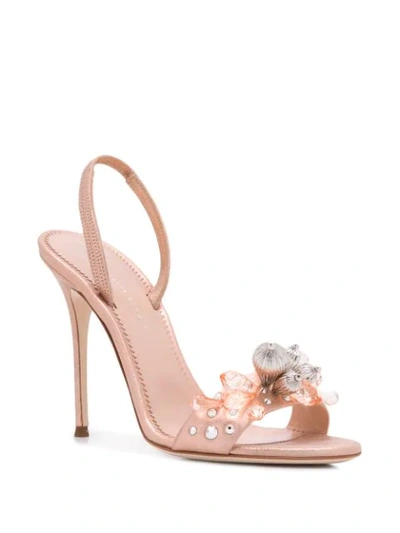 Shop Giuseppe Zanotti Pearle Gem Sandals In Pink