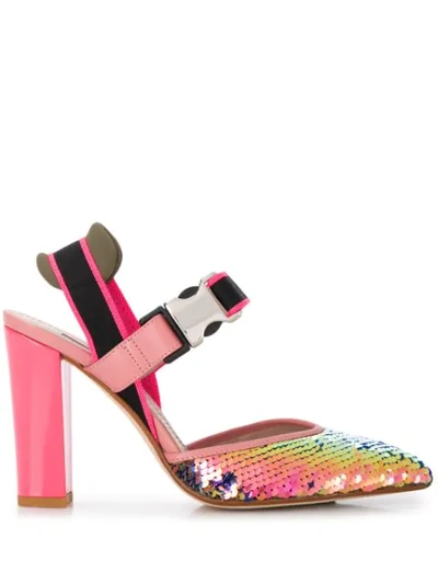 Shop Alberto Gozzi Rainbow Sandals In Pink