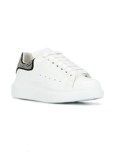 Shop Alexander Mcqueen Embellished Oversized Sole Sneakers In White